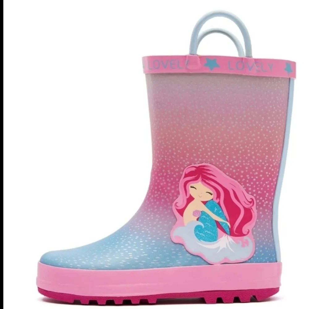 Kkomforme  Mermaid Waterproof Rainboots Size 7